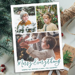 Cartão De Festividades Feliz Tudo Personalizado Moderno 3 Fotografias<br><div class="desc">Apresentamos nossos cartões de natal, perfeitos para espalhar alegria e alegria nesta temporada de festas! Nossa design simples e moderna apresenta a frase "Feliz Tudo Sempre Feliz" em uma letra ousada e festiva. O cartão foi projetado para mostrar uma foto familiar, e fazer uma maneira excelente de compartilhar seus cartões...</div>