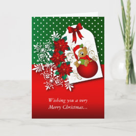 Cartão De Festividades Feliz Urso de Natal