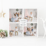 Cartão De Festividades Feliz Verde Elegante e Foto Brilhante 4<br><div class="desc">Cartão quadrado de fotos de feriado simples e elegante com texto personalizado no verso. Para personalização mais avançada deste design,  clique no link personalizar mais para alterar a fonte,  o tamanho,  a cor,  etc.</div>