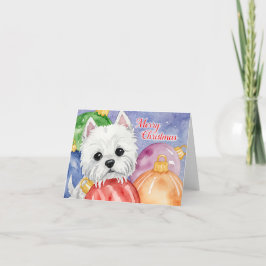 Cartão De Festividades Feliz Westie Natal