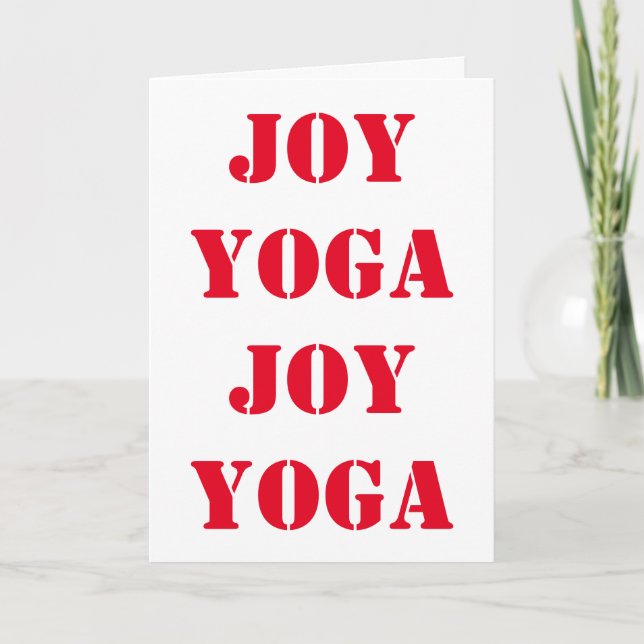 Cartão De Festividades Feliz Yoga ing! (Frente)