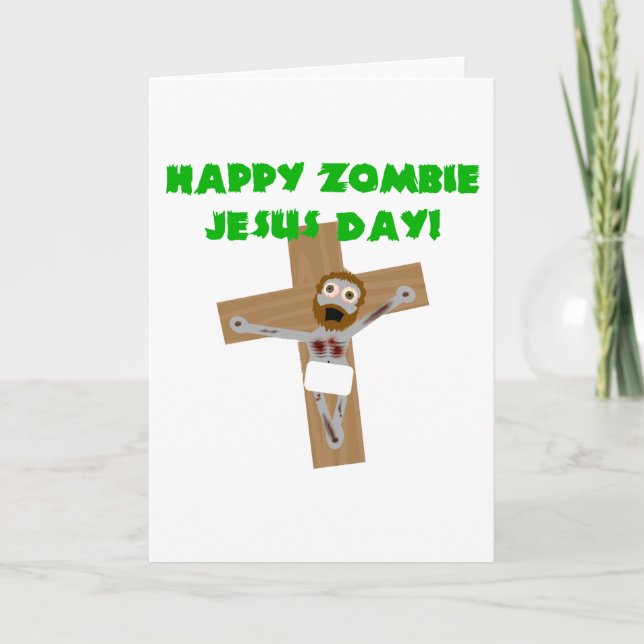 Cartão De Festividades Feliz Zombie Jesus Day (Frente)