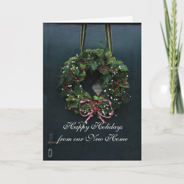 Cartão De Festividades Felizes Feriados da nossa nova casa (Frente)