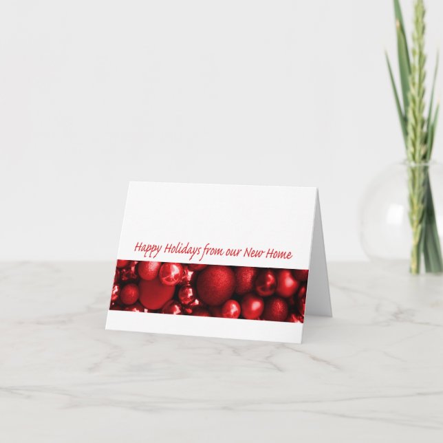 Cartão De Festividades Felizes Feriados da nossa nova casa (Frente)