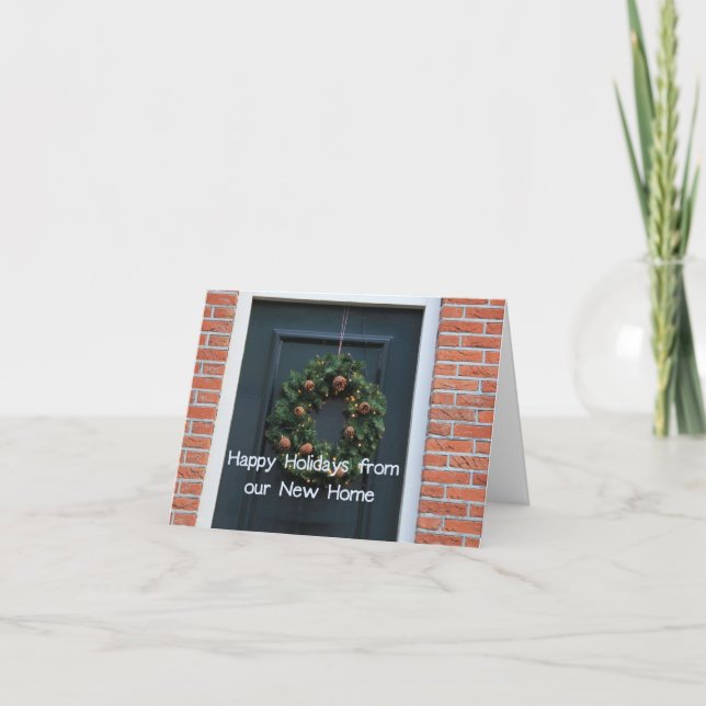 Cartão De Festividades Felizes Feriados da nossa nova casa (Frente)