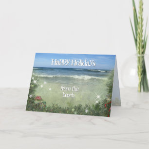 Cartão De Festividades Felizes feriados da praia