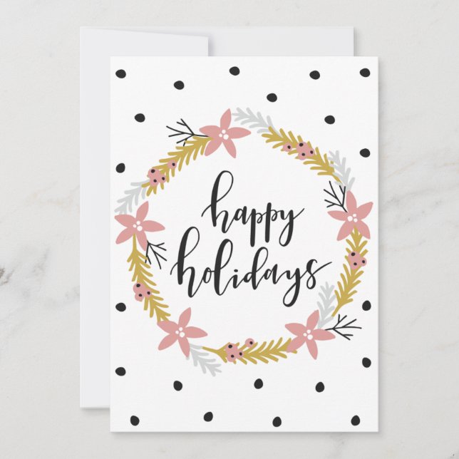 Cartão De Festividades Felizes Feriados Escreva Sua Própria Mensagem (Frente)