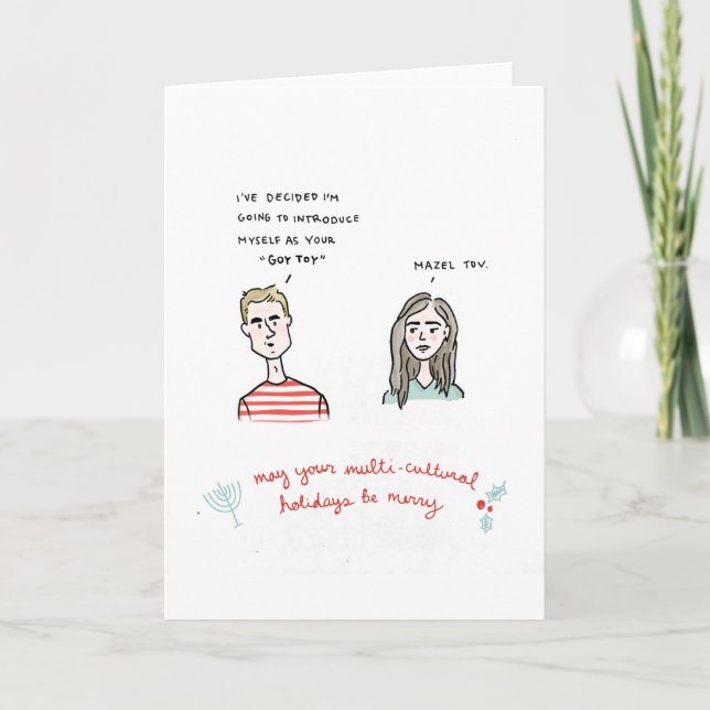 Cartão De Festividades Felizes feriados multiculturais (Frente)