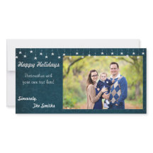 Felizes Feriados Vintage Star Luzes Azul 8x4