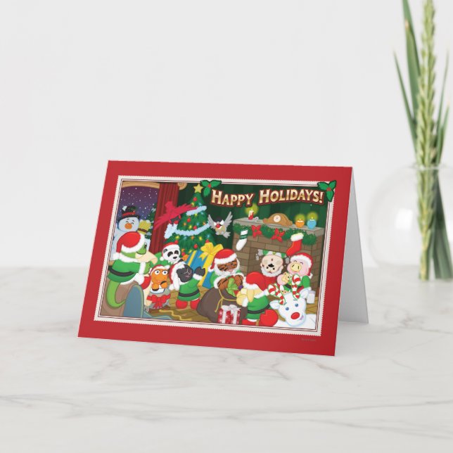 Cartão De Festividades Felizes Feriados Webkinz! (Frente)