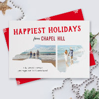 Felizes Férias da Carolina do Norte - Duas Fotogra