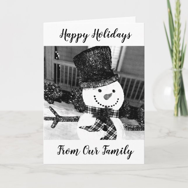 CARTÃO DE FESTIVIDADES ***FELIZES FÉRIAS*** DA NOSSA FAMÍLIA PARA A SUA (Frente)