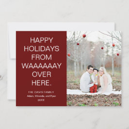 Cartão De Festividades Felizes Férias do caminho até aqui com fotos