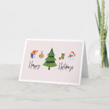 Felizes Festas Árvore de Natal Aquarela