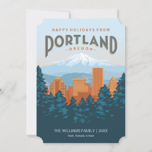 Cartão De Festividades Felizes Festas de Portland