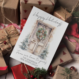 Cartão De Festividades Felizes Festas Empresa De nossa Casa para a Sua QR