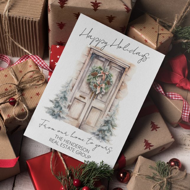 Cartão De Festividades Felizes Festas Empresa De nossa Casa para a Sua QR (Criador carregado)