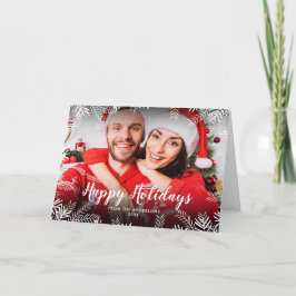 Cartão De Festividades Felizes Festas Folhagem de Natal Foto