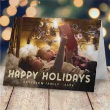 Felizes Festas Tipografia Simples Moderna