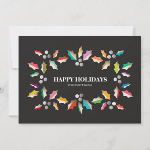 CARTÃO DE FESTIVIDADES FELIZES HOLIDAYS