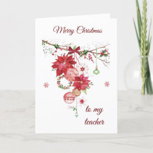 CARTÃO DE FESTIVIDADES FELIZMENTE O NATAL ***MEU PROFESSOR***