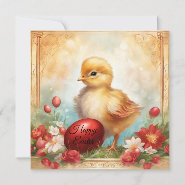 Cartão De Festividades Felz pascoa (Frente)