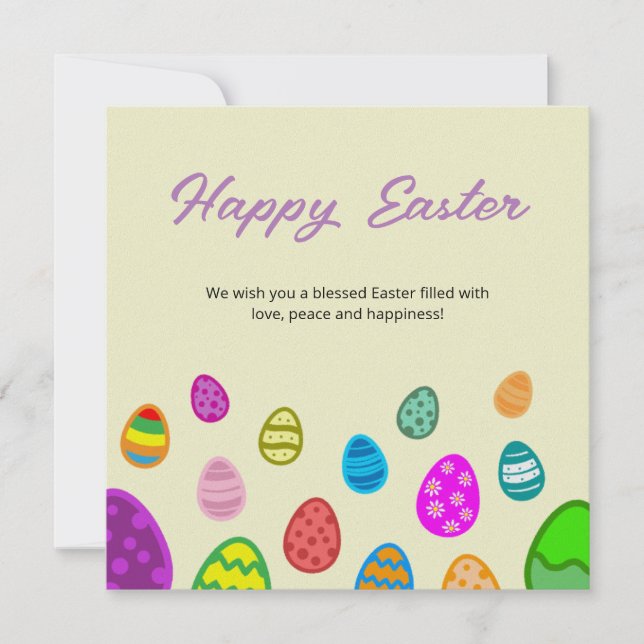 Cartão De Festividades Felz pascoa (Frente)