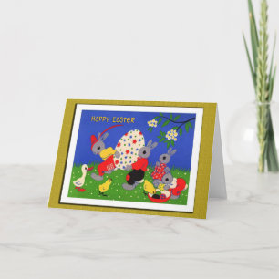 CARTÃO DE FESTIVIDADES FELZ PASCOA BUNNY GAME & COLOR