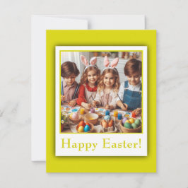 Cartão De Festividades Felz pascoa de Fotografia Personalizado Citrina El