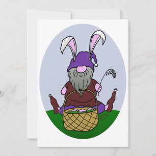 Cartão De Festividades felz pascoa do nosso Gnome para o seu, oval