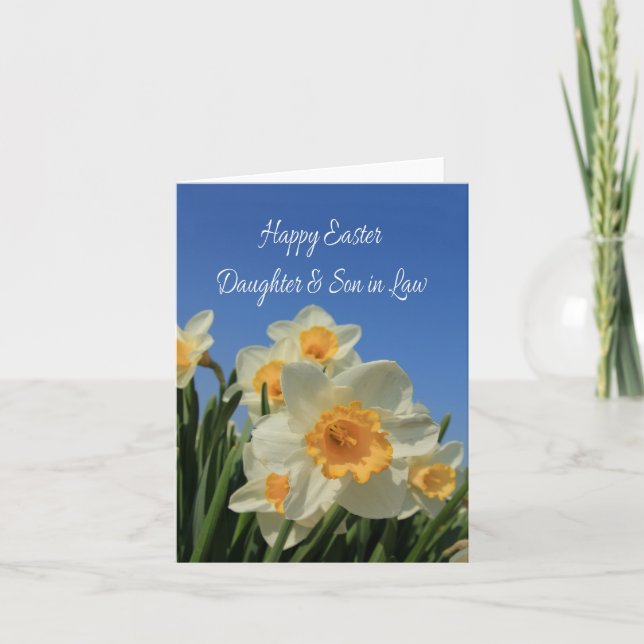 Cartão De Festividades Felz pascoa Filha e Marido (Frente)