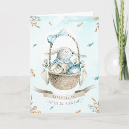 Cartão De Festividades Felz pascoa Floral Moderno Deseja Saudações Boho