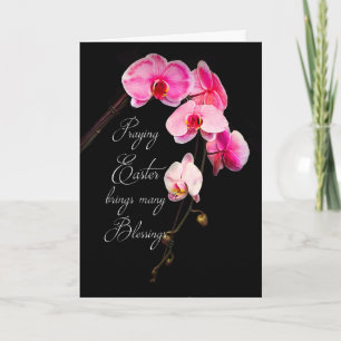 CARTÃO DE FESTIVIDADES FELZ PASCOA - ORQUÍDEAS FÚCSIA