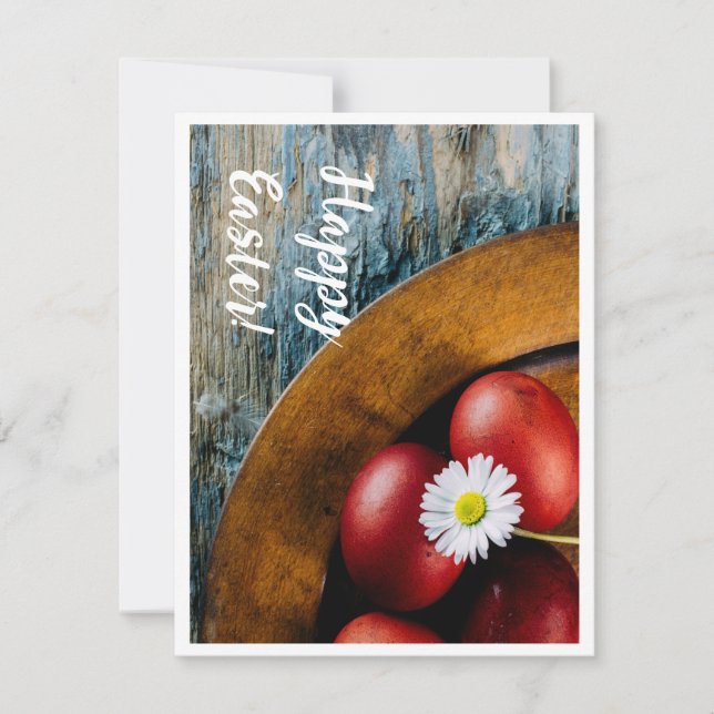 Cartão De Festividades Felz pascoa! Ovos de Páscoa ainda vivem com margar (Frente)