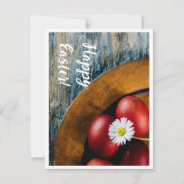 Cartão De Festividades Felz pascoa! Ovos de Páscoa ainda vivem com margar