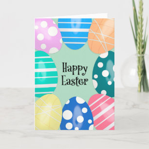 Cartão De Festividades Felz pascoa Para Ovos De Páscoa Desordenados
