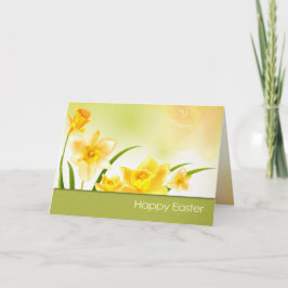 Cartão De Festividades Felz pascoa. Páscoa primavera Daffodils