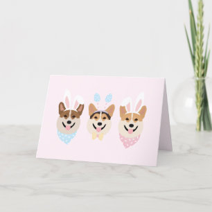 Cartão De Festividades Felz pascoa Pembroke Welsh Corgi
