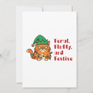 Cartão De Festividades Feral, Fofinho e Festivo