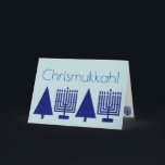Cartão De Festividades Feriado Azul do Marinho Chrismukkah Adicionar Sua<br><div class="desc">Adicione sua foto favorita à dentro deste charmoso cartão de férias Chrismukkah em azul marinho em azul pastel. Este elegante cartão de saudação moderno foi projetado para famílias mistas que celebram tanto Chanucá quanto o Natal. As imagens azuis escuras de um Chanucá Menorah e de uma Árvore de Natal são...</div>