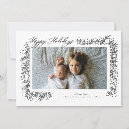 Cartão De Festividades Feriado bonito Nostalgical Ornament Garland