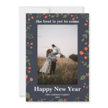 Feriado Botânico de Ano Novo Holly Moderno