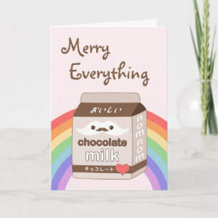 Cartão De Festividades Feriado de bigode de leite em bruto
