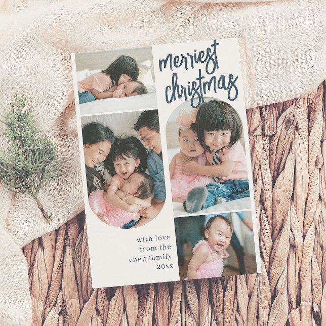 Cartão De Festividades Feriado de Fotografia do Arch 4 Moderno de Natal m (Criador carregado)