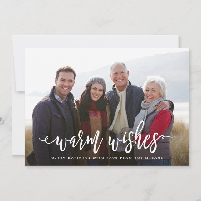 Cartão De Festividades Feriado de Fotografia Warm Wish (Frente)