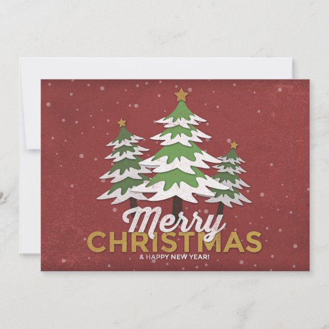 Cartão De Festividades Feriado de Fotos da Família de Natal Feliz (Frente)