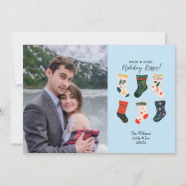 Cartão De Festividades Feriado de Fotos Personalizado das Boho Christmas 