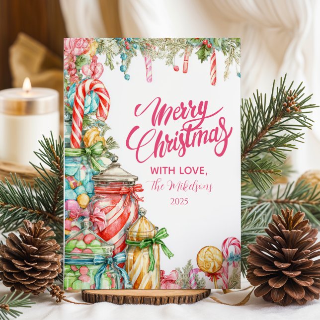 Cartão De Festividades Feriado de hortelã-pimenta (Criador carregado)