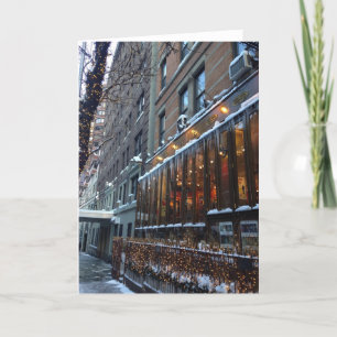 Cartão De Festividades Feriado de inverno de Natal Icicles Nova Iorque NY
