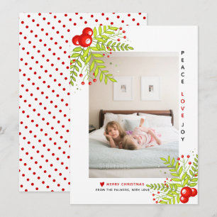 Cartão De Festividades Feriado de Natal, Amar a Paz, Joy